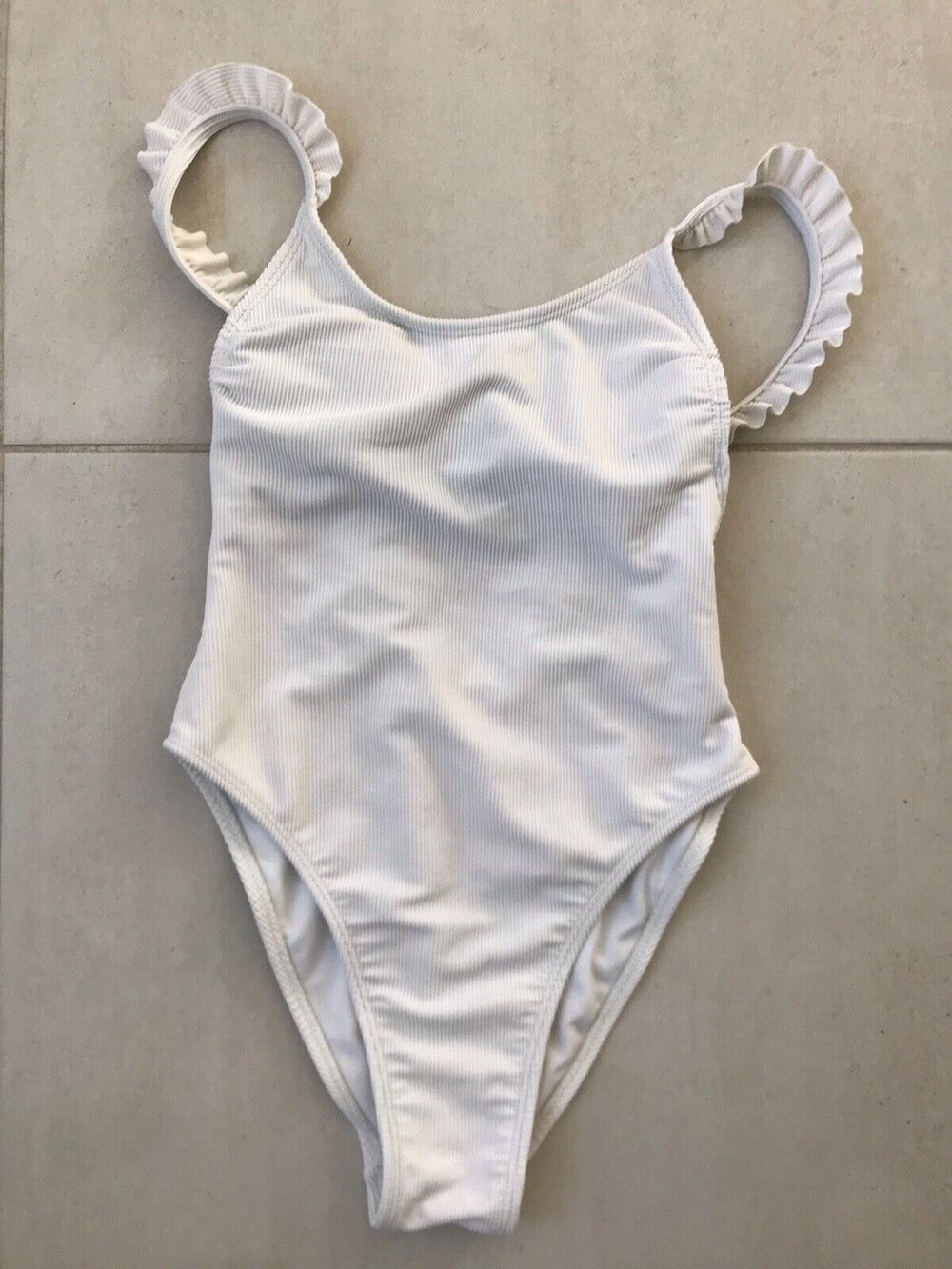 Xhilaration Swim One Piece Swimsuit Ribbed Ruffled Swimwear Beach Summer